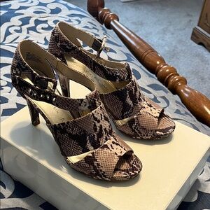 Anne Klein Snakeskin Patterned Heels